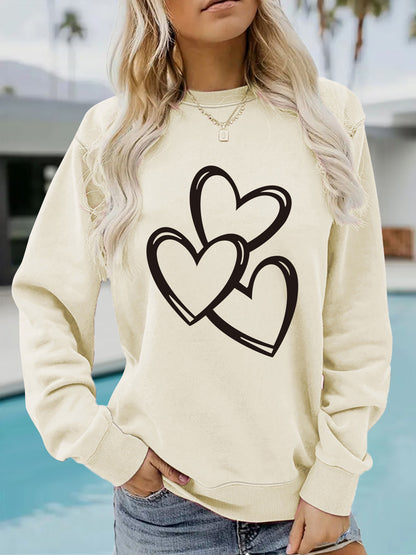 Women's Valentine's Day Printed Pullover Sweatshirt