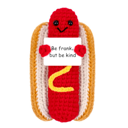 Positive Sayings Knitted Handmade Hook Weaving Doll