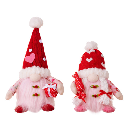 Couple's Love Dwarf Doll Ornament with Luminous Lights Doll Christmas Gift