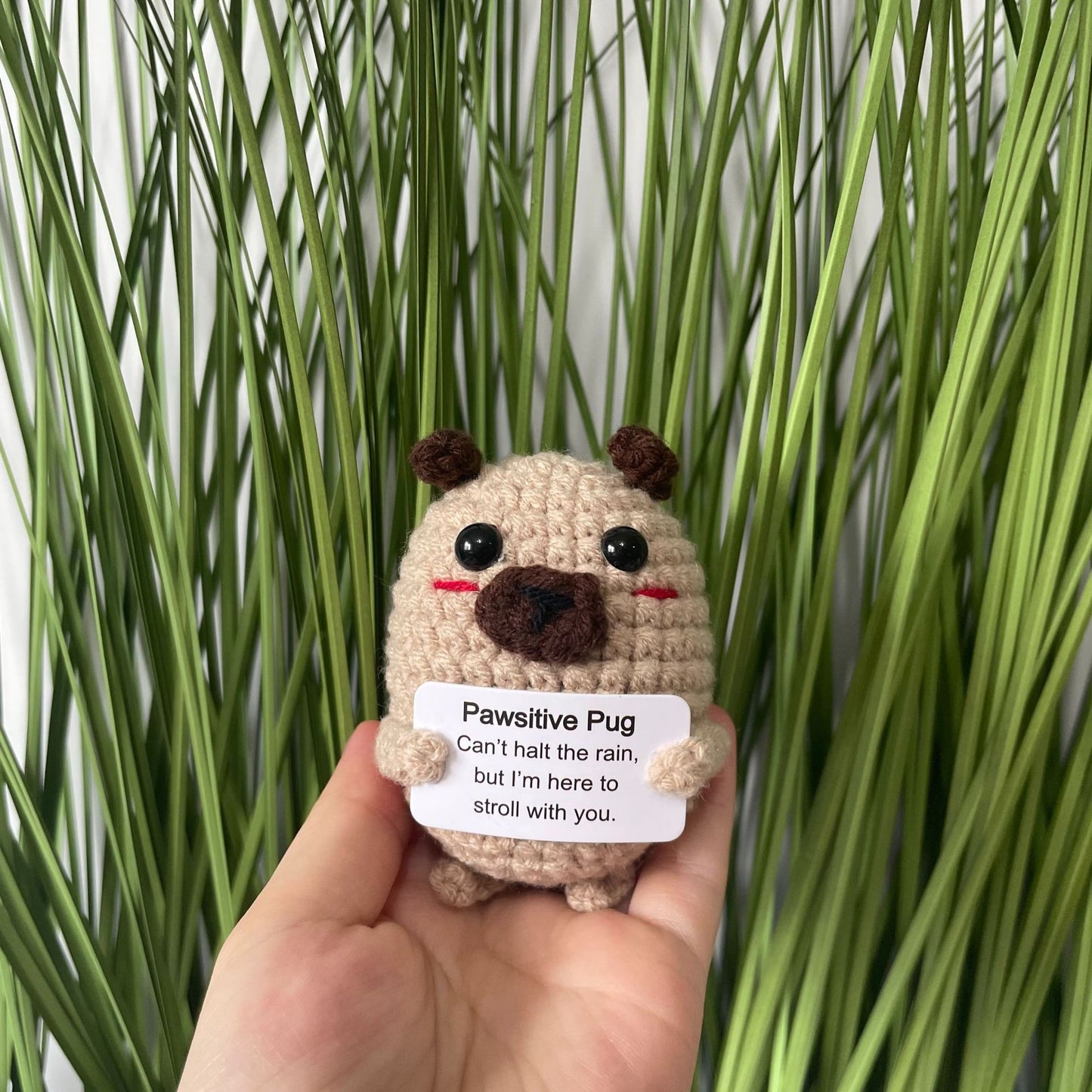 Positive Sayings Knitted Handmade Hook Weaving Doll