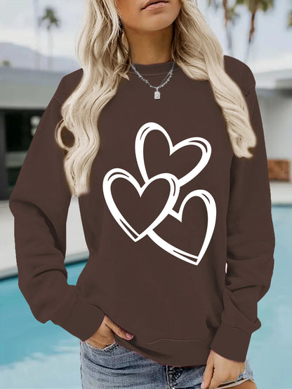 Women's Valentine's Day Printed Pullover Sweatshirt