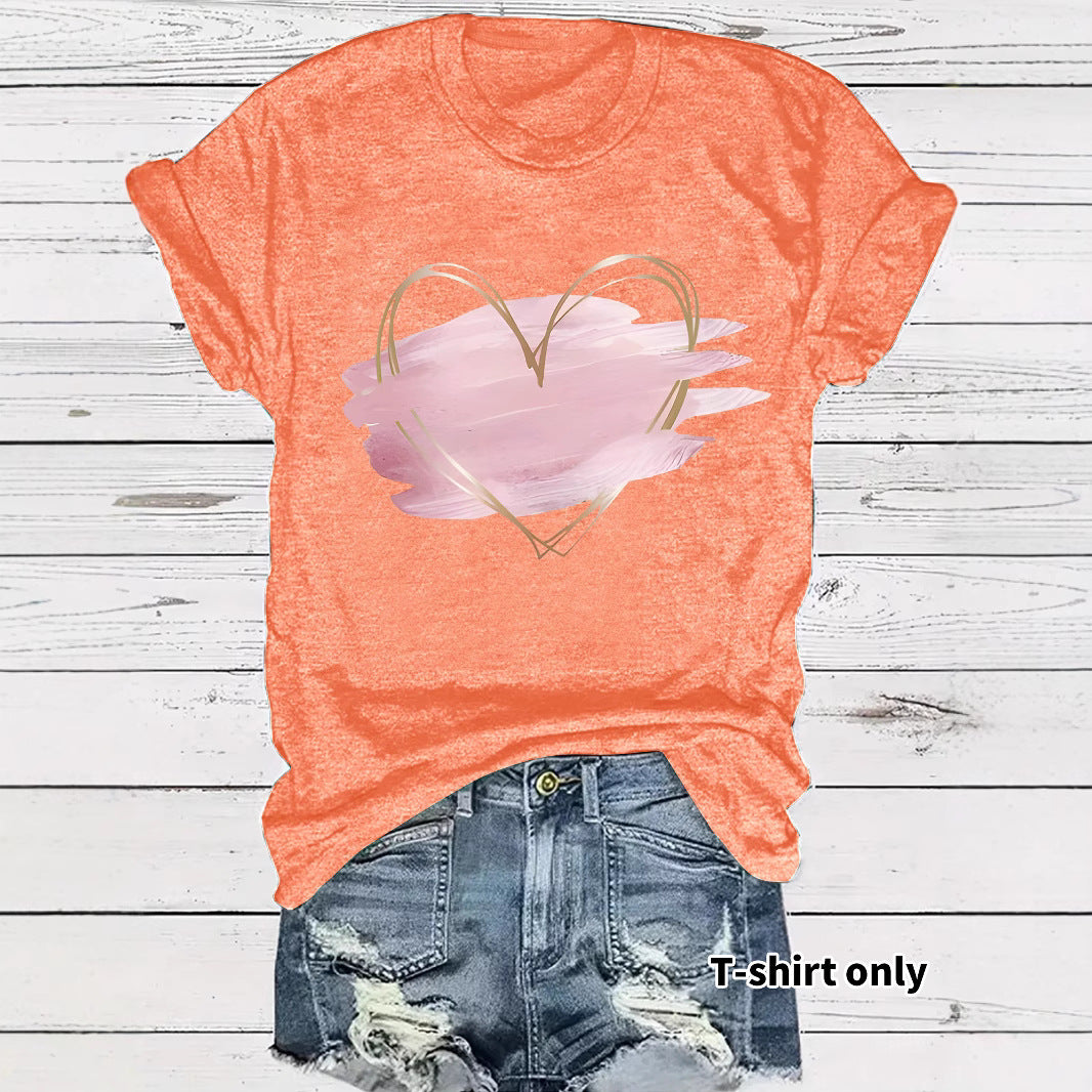 Watercolor Heart Short Sleeve
