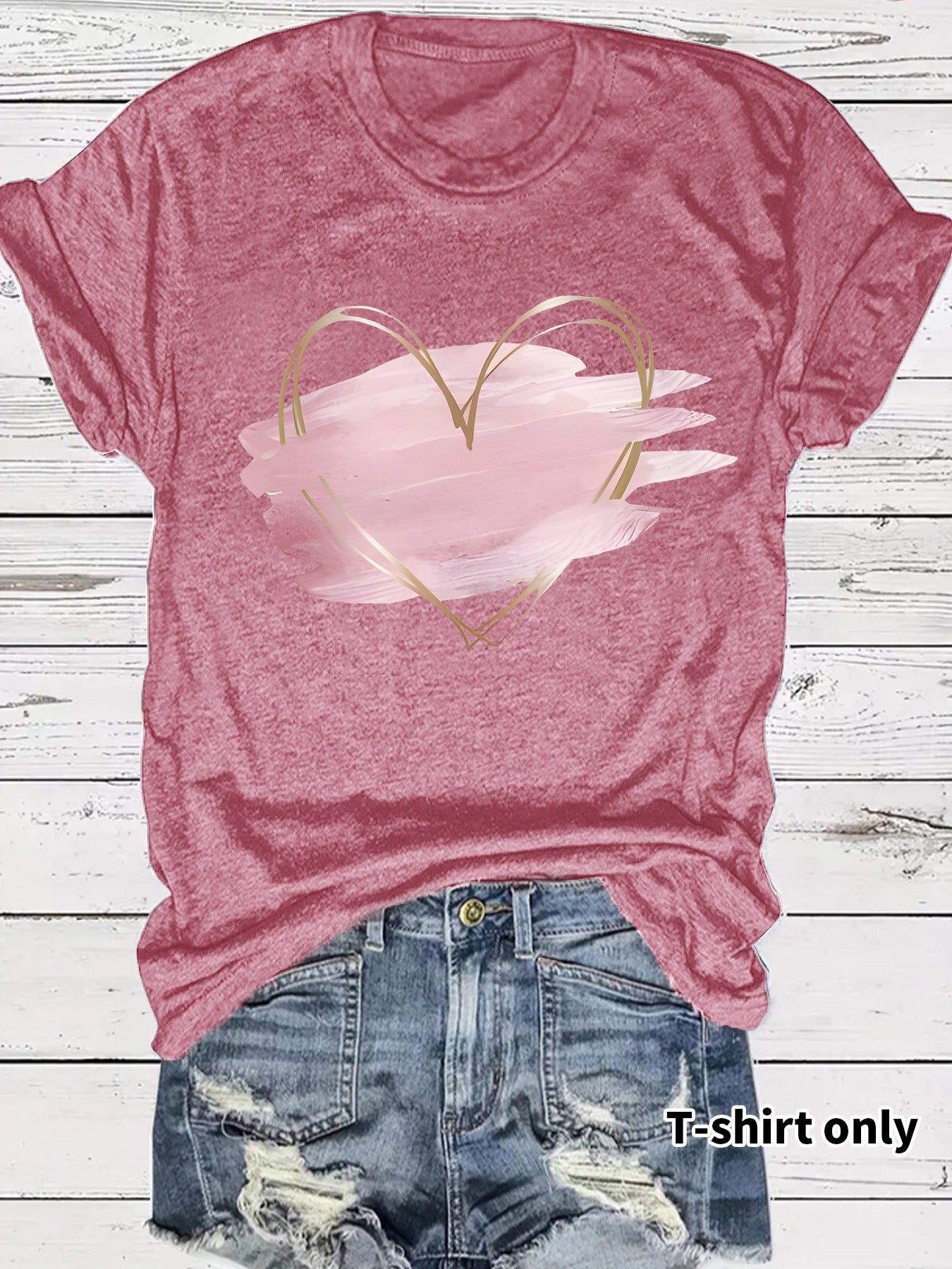 Watercolor Heart Short Sleeve