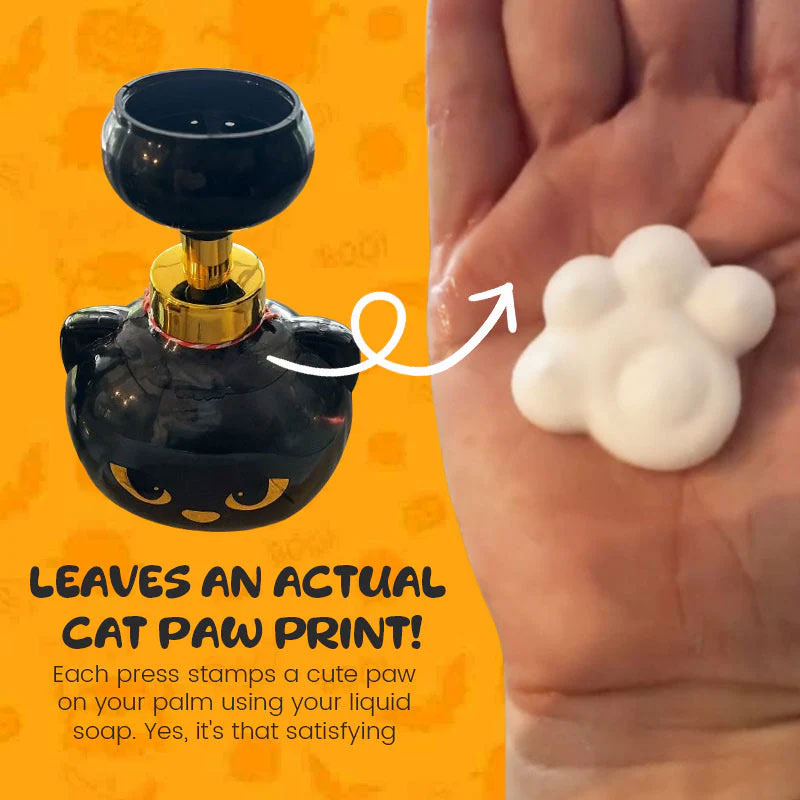Cute Cat Paw Foam Soap Dispenser. Flower-shaped, funny. Cat lover gift for bathroom/kitchen.