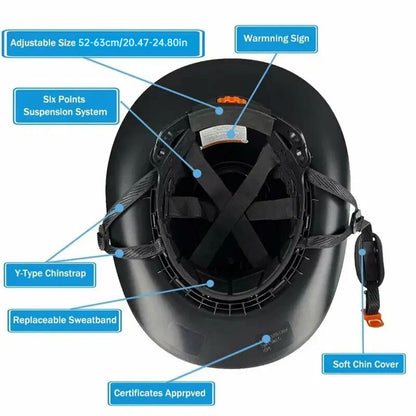 Full-Brim Cowboy Hard Hat with Goggles, ANSI-Certified Safety Helmet for Outdoor.