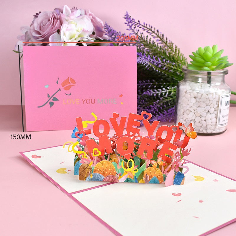 3D Love Greeting Card Love Letter Valentine's Day