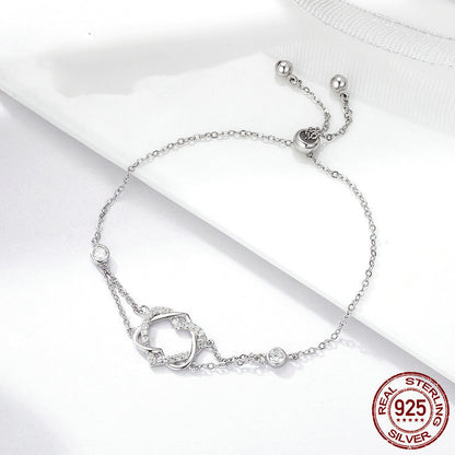 Love pure silver bracelet S925 jewelry