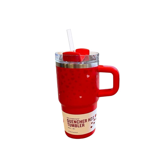 Valentine's Day - themed 5D - patterned love - heart thermos cup with cold-keeping function, made of 304 stainless steel