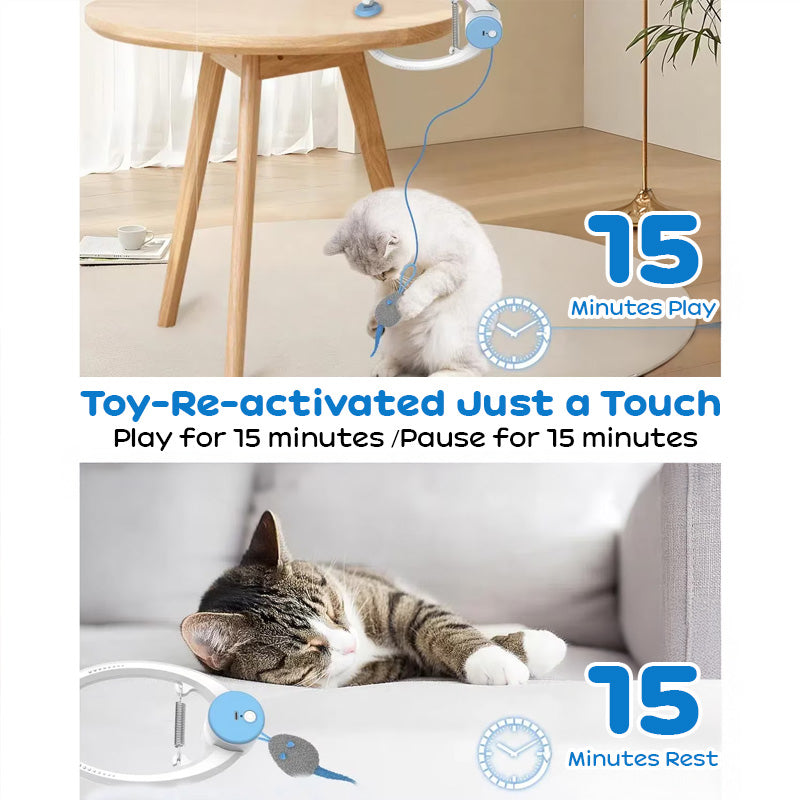 Interactive Electric Cat Toy - Door-Hanging, USB Rechargeable, Retractable (Self-Play)