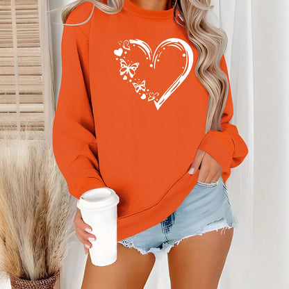 Heart amd Butterfly Printed Hoodie