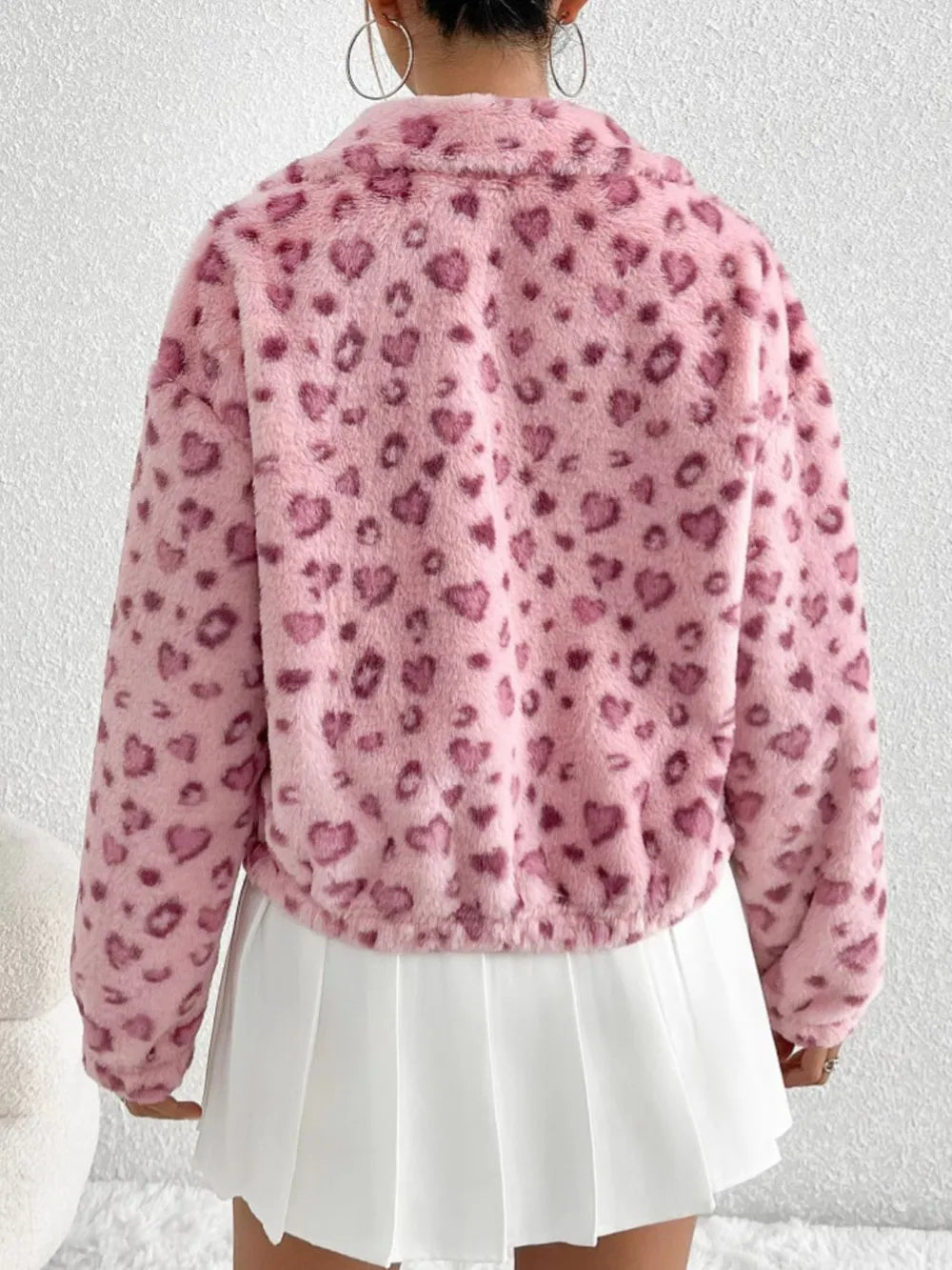 Zipper long sleeved jacket Valentine's Day