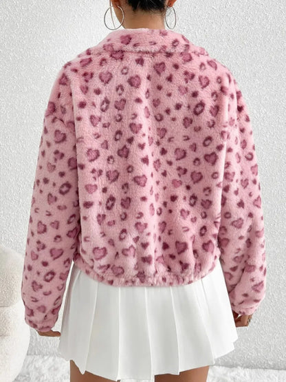 Zipper long sleeved jacket Valentine's Day