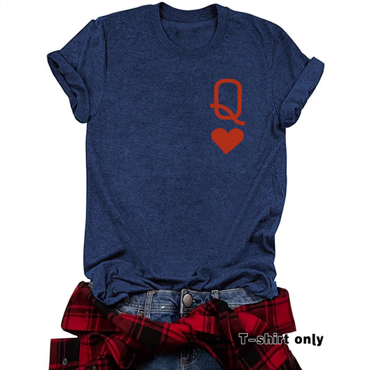Queen of Hearts Printed T-shirt