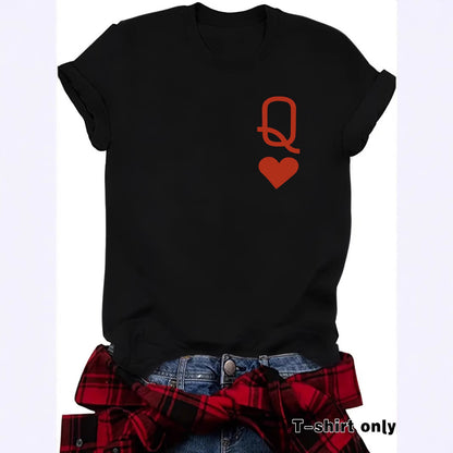 Queen of Hearts Printed T-shirt