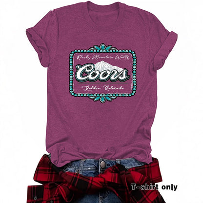 Coors Mountain & Letter printed t-shirt