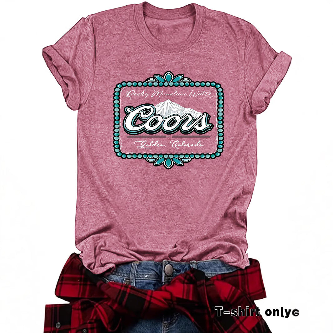 Coors Mountain & Letter printed t-shirt