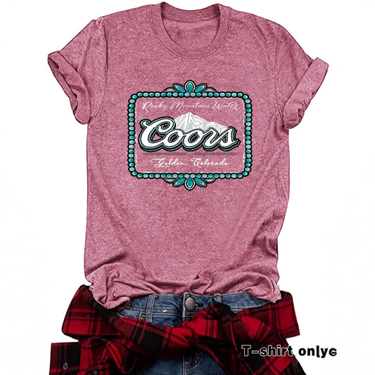 Coors Mountain & Letter printed t-shirt