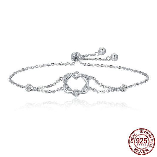 Love pure silver bracelet S925 jewelry