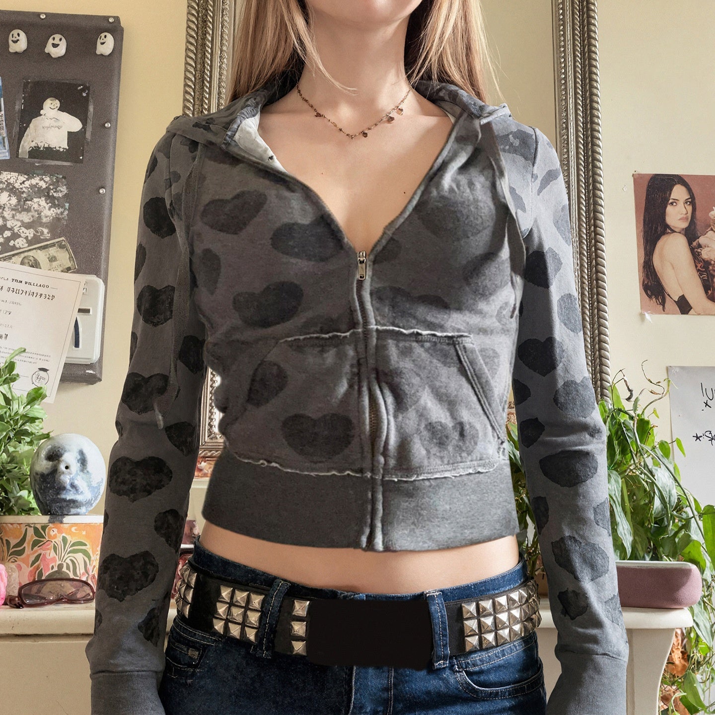 Love hot girl long sleeved top sweatshirt jacket