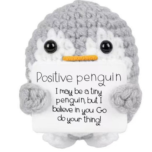 Positive Sayings Knitted Handmade Hook Weaving Doll