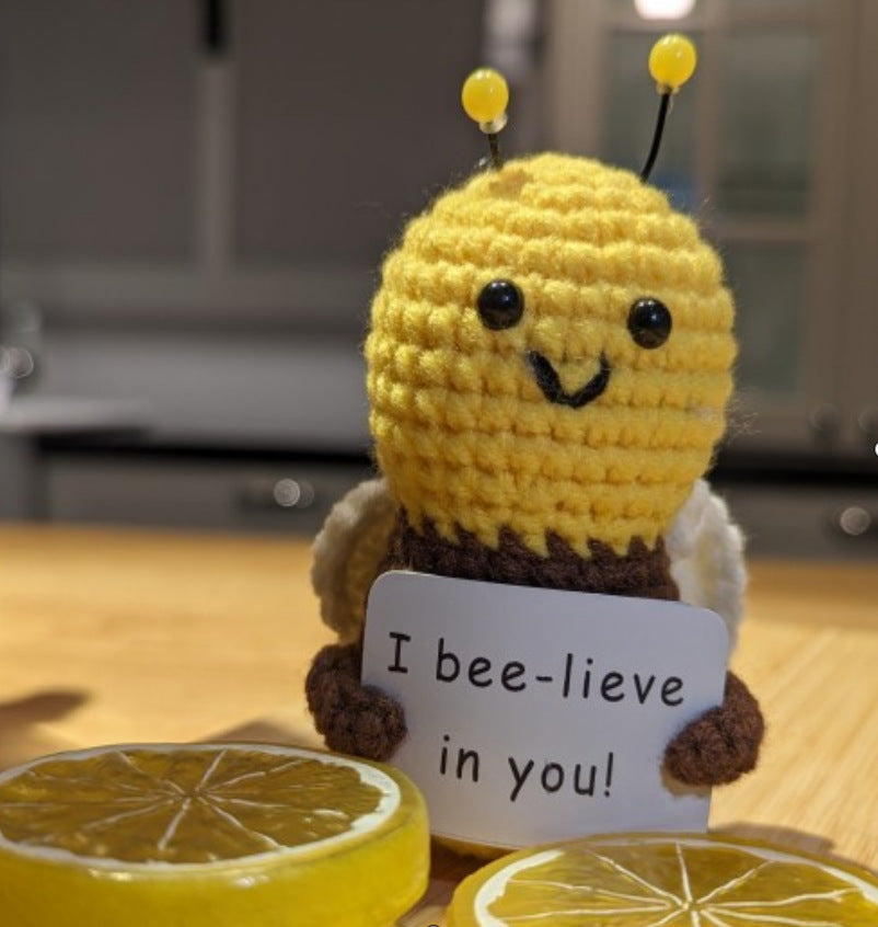 Positive Sayings Knitted Handmade Hook Weaving Doll