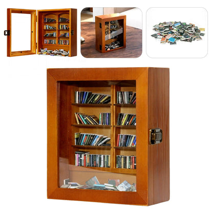 Anxiety Mini Bookshelf - Shake Away Your Anxiety Small Bookshelf Mini Books with 200Pcs Gifts for Book Lovers Home Room Living Bookshelf Decor