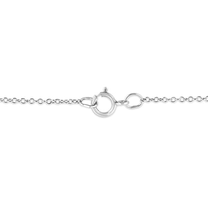 .925 Sterling Silver Prong-Set Diamond Accent Starfish Pendant Necklace (I-J Color, I1-I2 Clarity) - Size 18"