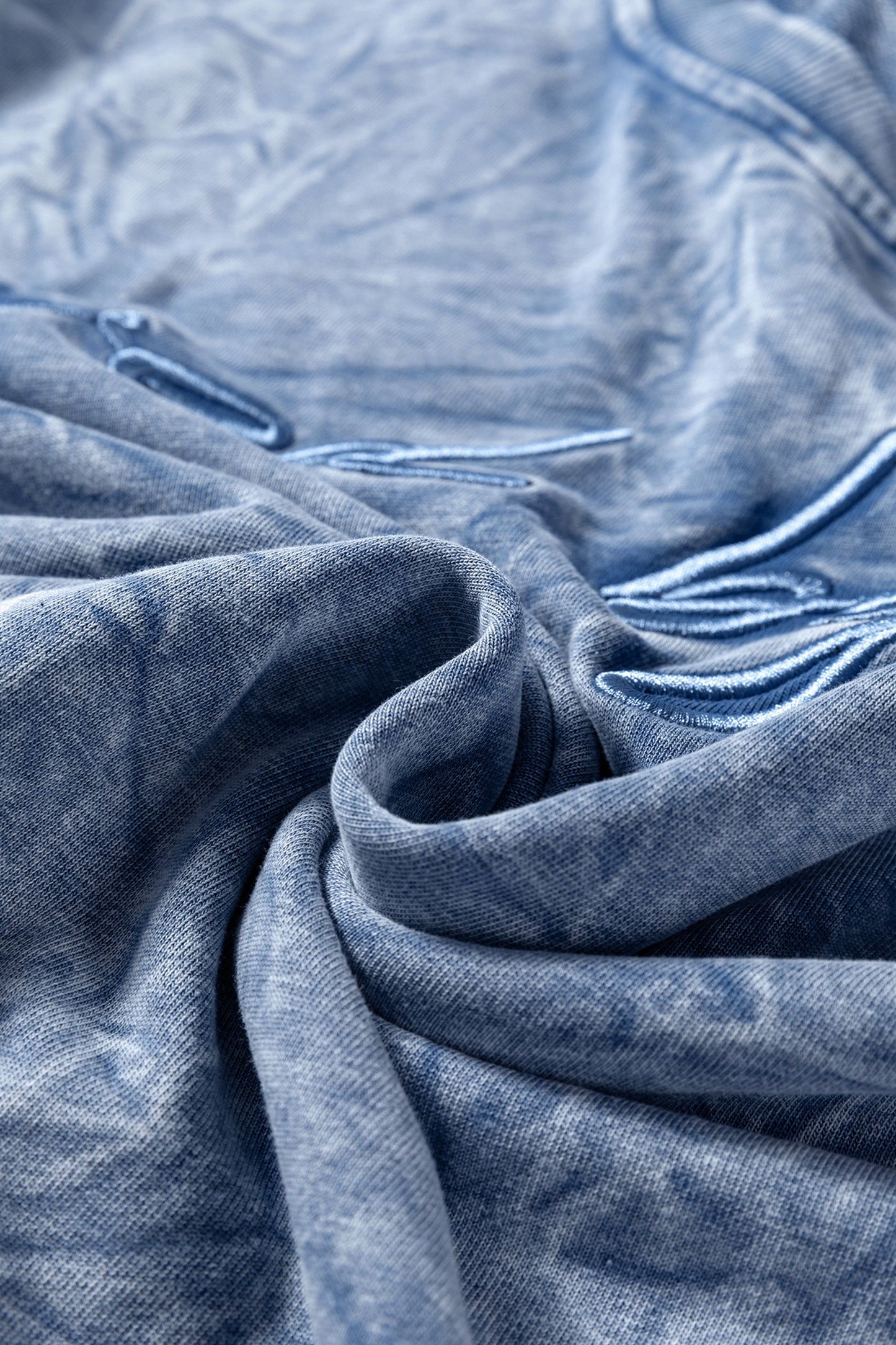 Mineral Red saved by grace Letter Embroidery Mineral Wash Loose Sweatshirt